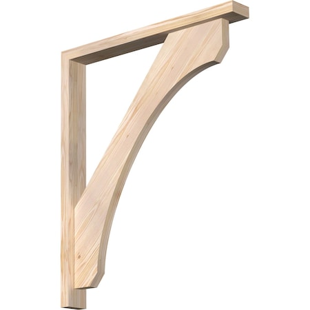 Ekena Millwork Legacy Block Smooth Bracket w/ Offset Brace, Douglas Fir, 3 1/2"W x 30"D x 36"H BKT0402X30X36LEC05SDF